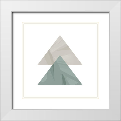 Mountains 3 White Modern Wood Framed Art Print with Double Matting by Kimberly, Allen