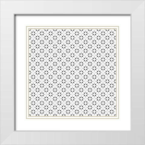 Black and White Pattern 1 White Modern Wood Framed Art Print with Double Matting by Kimberly, Allen