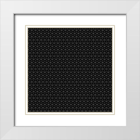 Black and White Pattern 2 White Modern Wood Framed Art Print with Double Matting by Kimberly, Allen