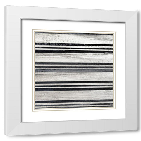 Black and White Pattern 3 White Modern Wood Framed Art Print with Double Matting by Kimberly, Allen