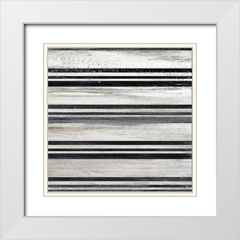Black and White Pattern 3 White Modern Wood Framed Art Print with Double Matting by Kimberly, Allen