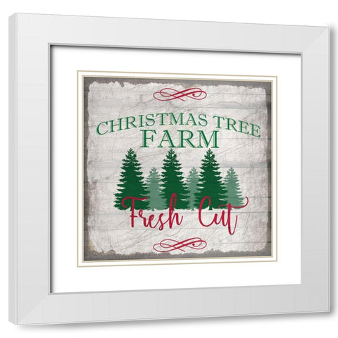 Nostalgic Christmas 3 White Modern Wood Framed Art Print with Double Matting by Kimberly, Allen