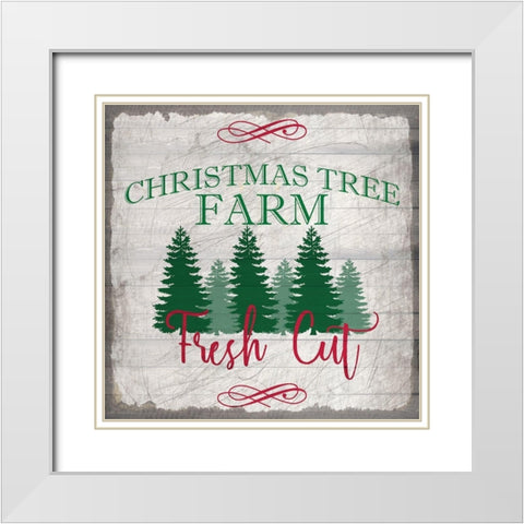 Nostalgic Christmas 3 White Modern Wood Framed Art Print with Double Matting by Kimberly, Allen