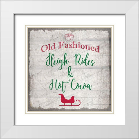 Nostalgic Christmas 4 White Modern Wood Framed Art Print with Double Matting by Kimberly, Allen