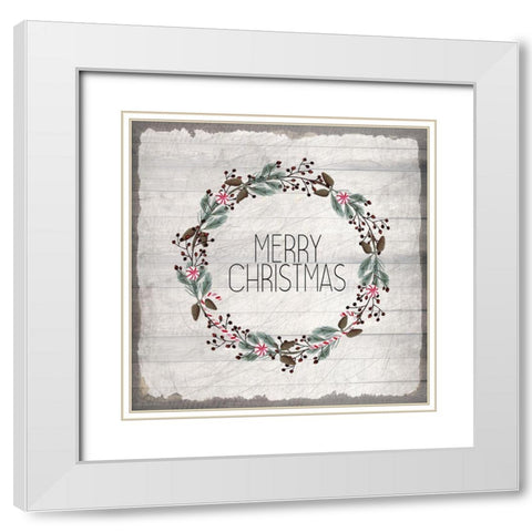 Nostalgic Christmas 9 White Modern Wood Framed Art Print with Double Matting by Kimberly, Allen