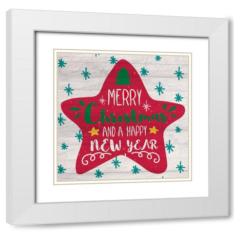 Nostalgic Christmas 14 White Modern Wood Framed Art Print with Double Matting by Kimberly, Allen