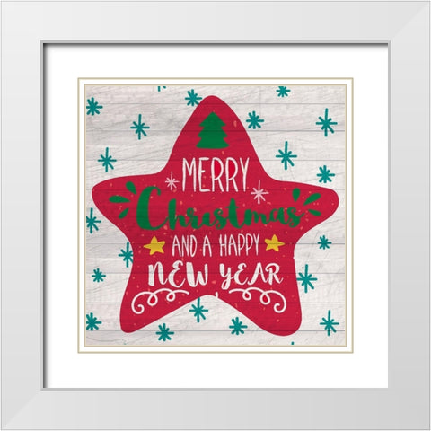 Nostalgic Christmas 14 White Modern Wood Framed Art Print with Double Matting by Kimberly, Allen
