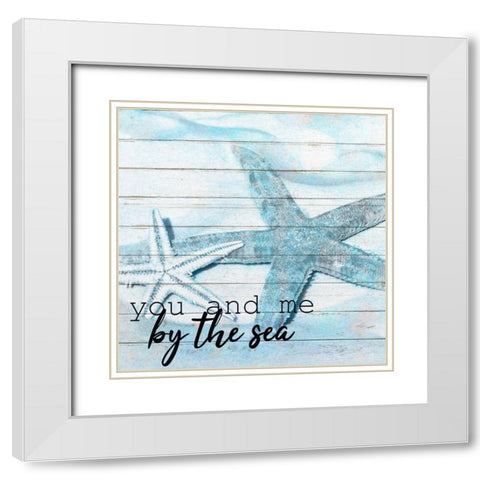 A Day at The Beach 6 White Modern Wood Framed Art Print with Double Matting by Kimberly, Allen