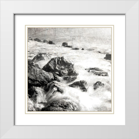 Dusky Beach 2 White Modern Wood Framed Art Print with Double Matting by Kimberly, Allen