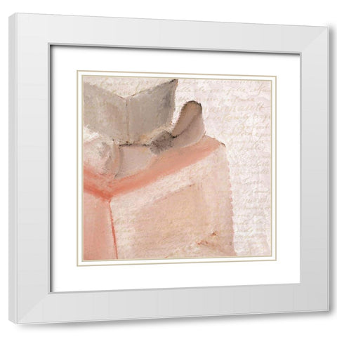 Paris Blush 1 White Modern Wood Framed Art Print with Double Matting by Kimberly, Allen