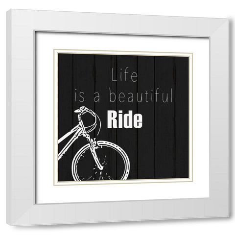 Journey 4 White Modern Wood Framed Art Print with Double Matting by Kimberly, Allen