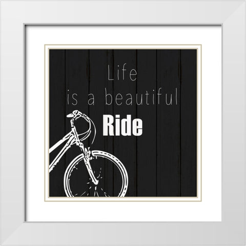 Journey 4 White Modern Wood Framed Art Print with Double Matting by Kimberly, Allen