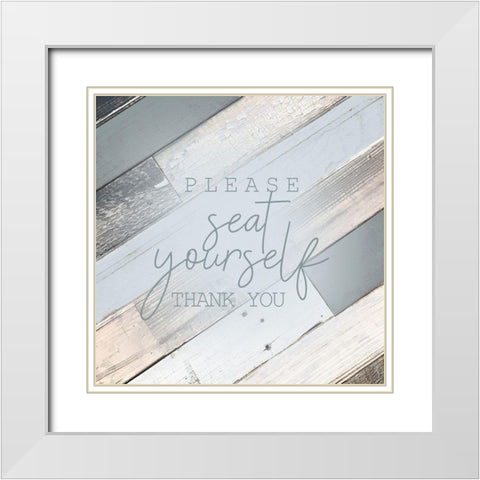 Seat Yourself White Modern Wood Framed Art Print with Double Matting by Kimberly, Allen
