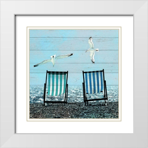Coastal Life 3 White Modern Wood Framed Art Print with Double Matting by Kimberly, Allen