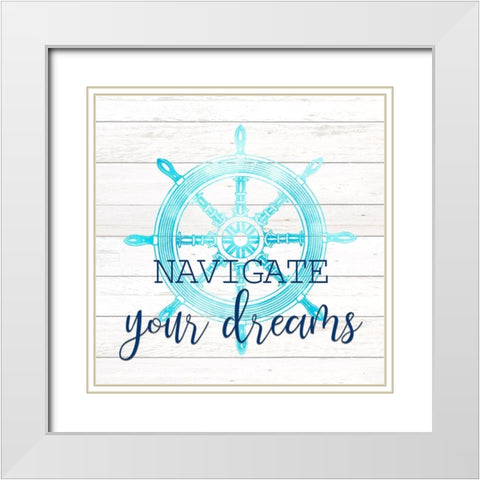 Coastal Life 4 White Modern Wood Framed Art Print with Double Matting by Kimberly, Allen