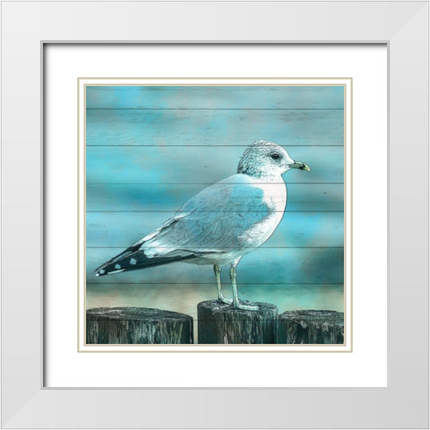 Coastal Life 5 White Modern Wood Framed Art Print with Double Matting by Kimberly, Allen