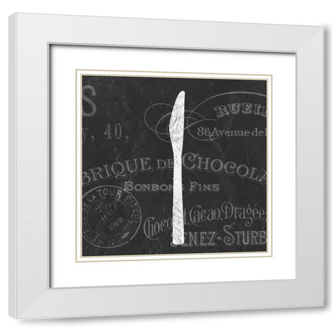 Utensils 2 White Modern Wood Framed Art Print with Double Matting by Kimberly, Allen