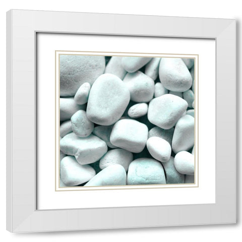 Inhale Exhale 1 White Modern Wood Framed Art Print with Double Matting by Kimberly, Allen