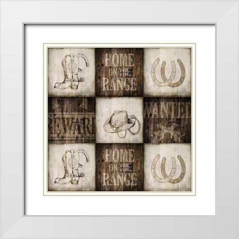 Home on the Range 3 White Modern Wood Framed Art Print with Double Matting by Kimberly, Allen