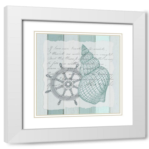 Live in the Sun 5 White Modern Wood Framed Art Print with Double Matting by Kimberly, Allen