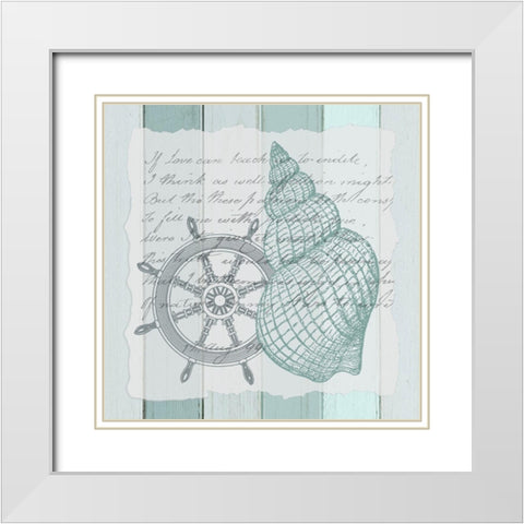 Live in the Sun 5 White Modern Wood Framed Art Print with Double Matting by Kimberly, Allen