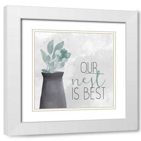 Our Nest White Modern Wood Framed Art Print with Double Matting by Kimberly, Allen