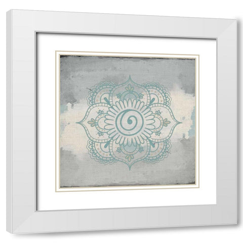 Henna Dreams 1 White Modern Wood Framed Art Print with Double Matting by Allen, Kimberly