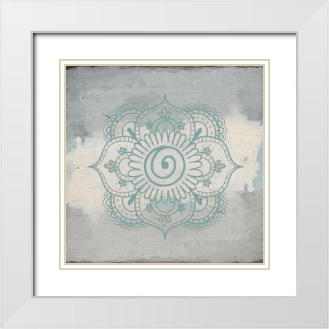 Henna Dreams 1 White Modern Wood Framed Art Print with Double Matting by Allen, Kimberly