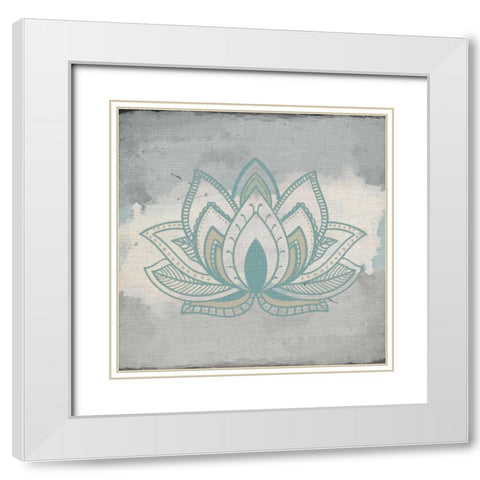 Henna Dreams 2 White Modern Wood Framed Art Print with Double Matting by Allen, Kimberly