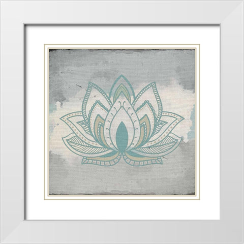 Henna Dreams 2 White Modern Wood Framed Art Print with Double Matting by Allen, Kimberly