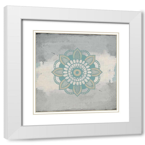 Henna Dreams 3 White Modern Wood Framed Art Print with Double Matting by Allen, Kimberly