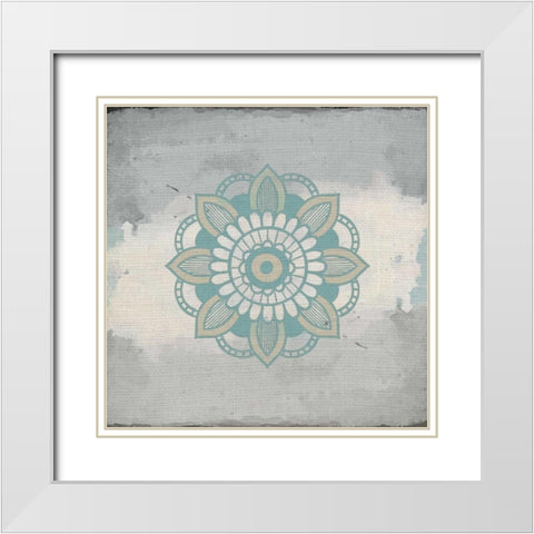 Henna Dreams 3 White Modern Wood Framed Art Print with Double Matting by Allen, Kimberly
