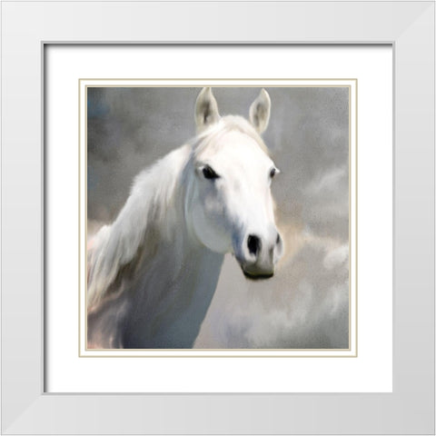 White Night White Modern Wood Framed Art Print with Double Matting by Kimberly, Allen