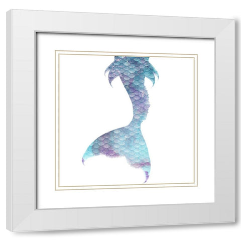 Little Mermaid 2 White Modern Wood Framed Art Print with Double Matting by Kimberly, Allen