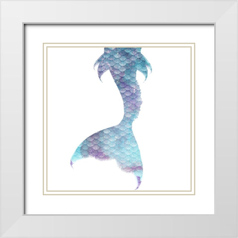 Little Mermaid 2 White Modern Wood Framed Art Print with Double Matting by Kimberly, Allen