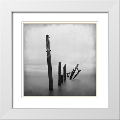 Forgotten Dock White Modern Wood Framed Art Print with Double Matting by Kimberly, Allen