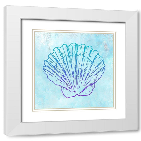 Mermaids 5 White Modern Wood Framed Art Print with Double Matting by Kimberly, Allen