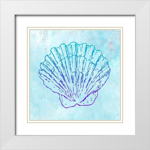 Mermaids 5 White Modern Wood Framed Art Print with Double Matting by Kimberly, Allen