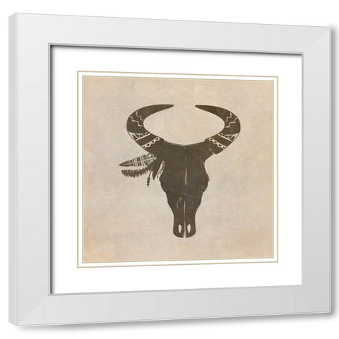 Mandala Animal 2 White Modern Wood Framed Art Print with Double Matting by Kimberly, Allen