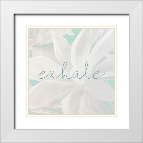 Exhale White Modern Wood Framed Art Print with Double Matting by Kimberly, Allen