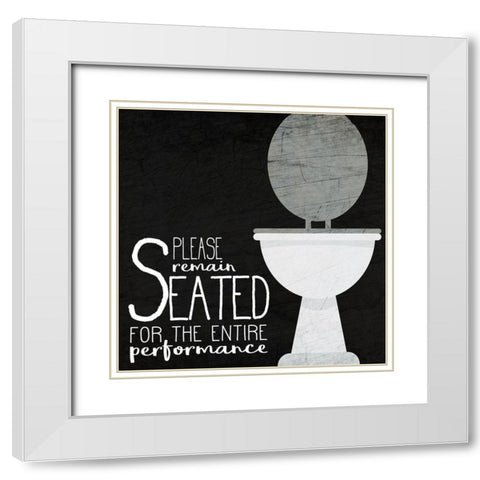 Seated White Modern Wood Framed Art Print with Double Matting by Kimberly, Allen