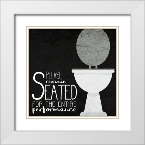 Seated White Modern Wood Framed Art Print with Double Matting by Kimberly, Allen