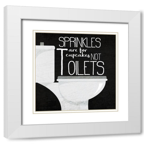 Sprinkles White Modern Wood Framed Art Print with Double Matting by Kimberly, Allen