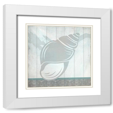 Sea Shell A White Modern Wood Framed Art Print with Double Matting by Allen, Kimberly