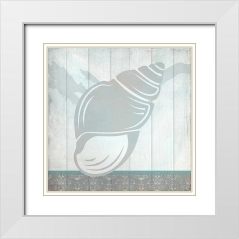 Sea Shell A White Modern Wood Framed Art Print with Double Matting by Allen, Kimberly