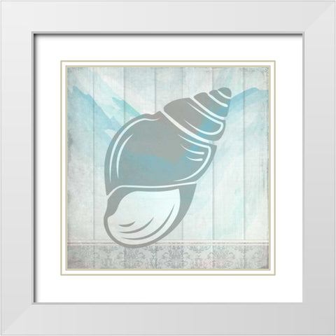 Sea Shell 1 White Modern Wood Framed Art Print with Double Matting by Allen, Kimberly