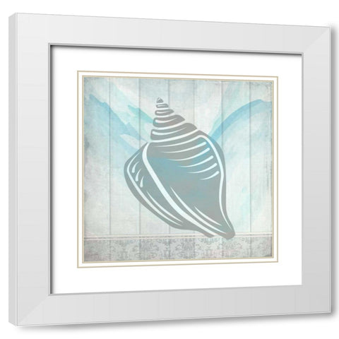 Sea Shell 2 White Modern Wood Framed Art Print with Double Matting by Allen, Kimberly