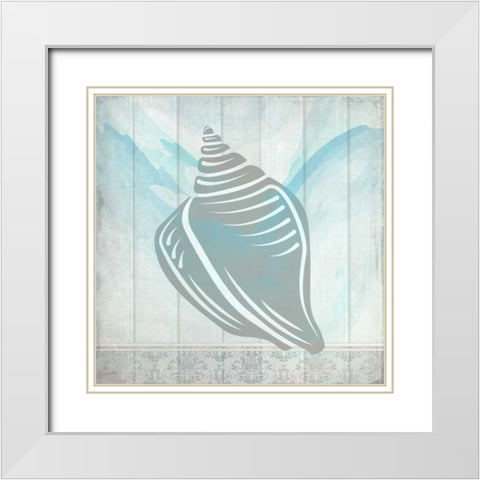 Sea Shell 2 White Modern Wood Framed Art Print with Double Matting by Allen, Kimberly
