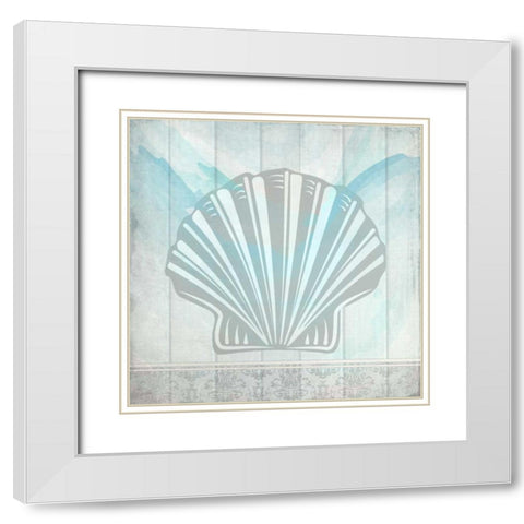 Sea Shell 3 White Modern Wood Framed Art Print with Double Matting by Allen, Kimberly