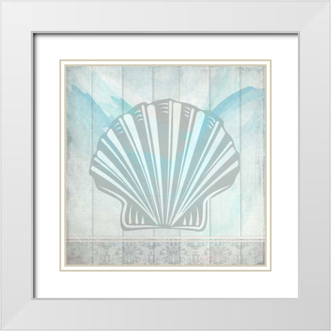 Sea Shell 3 White Modern Wood Framed Art Print with Double Matting by Allen, Kimberly